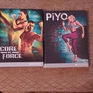 Beachbody PiYo & Core de Force Fitness DVDs - Teal, Purple, Black